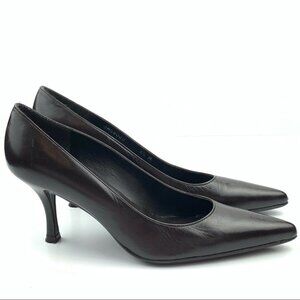 Stuart Weitzman heels 6.5 chocolate brown leather